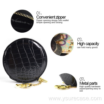 Ysure custom women's mini classic black coin purse